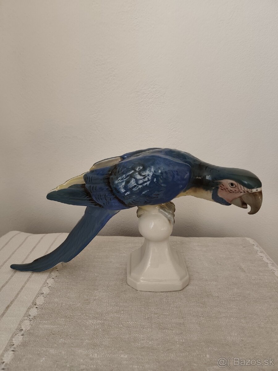 Royal dux veľký papagáj porcelánová soška