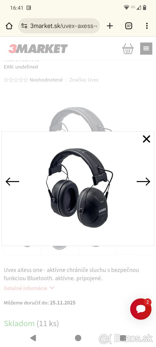 Predám sluchátka Uvex aXess one