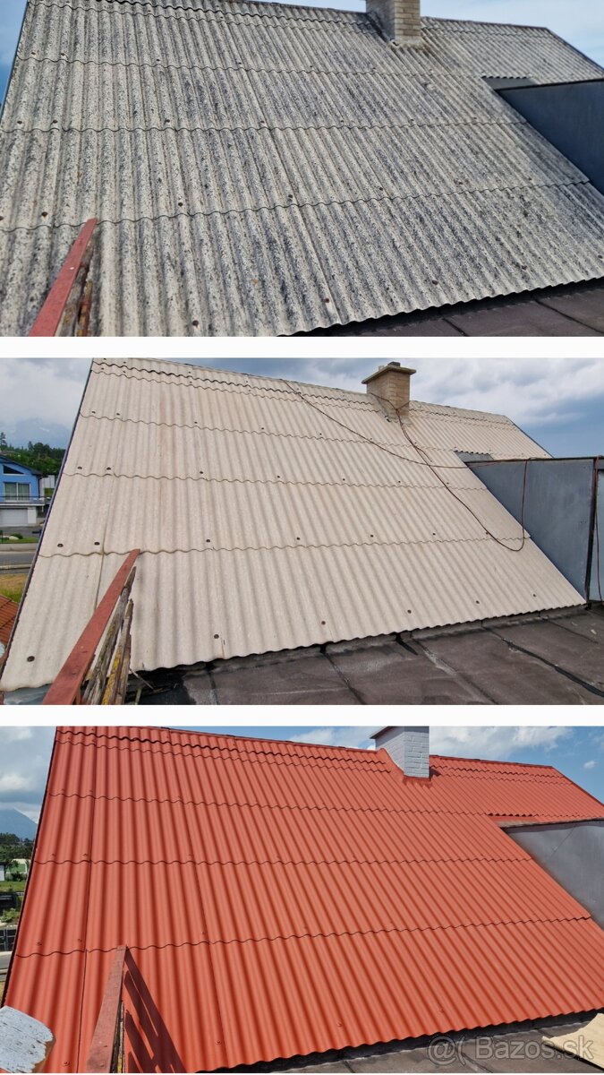 Nátery striech (maľovanie a čistenie striech)