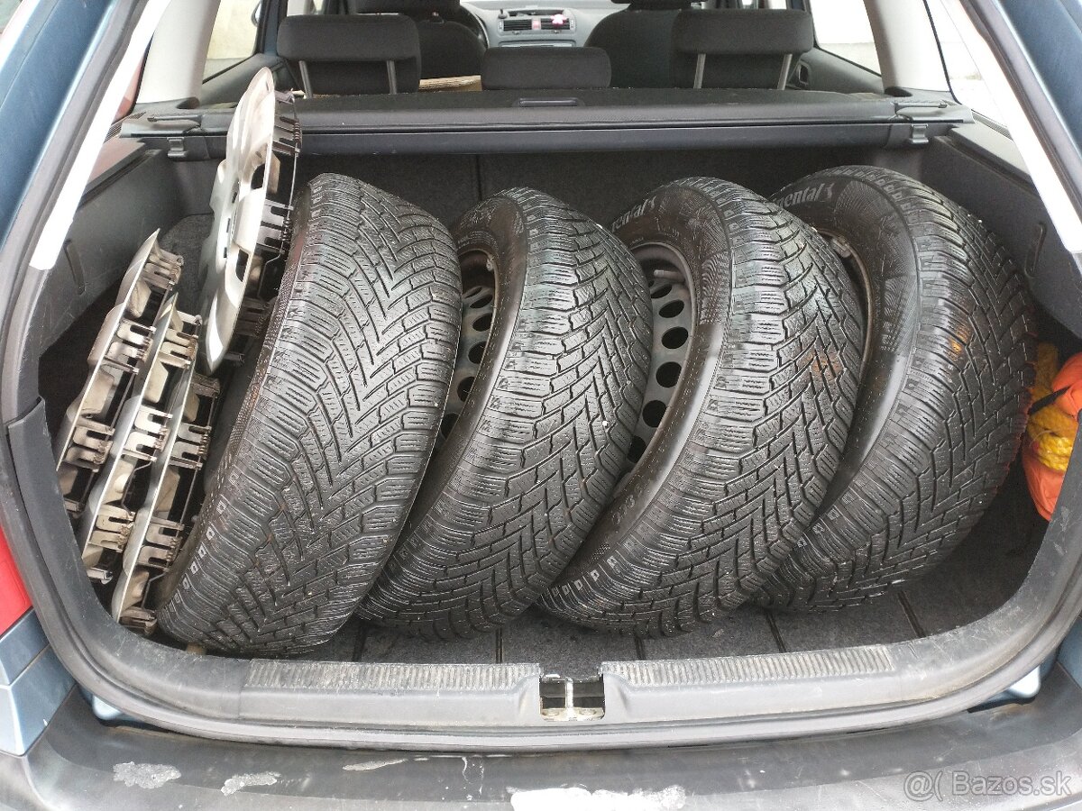 Zimné pneumatiky Continental na plechových diskoch