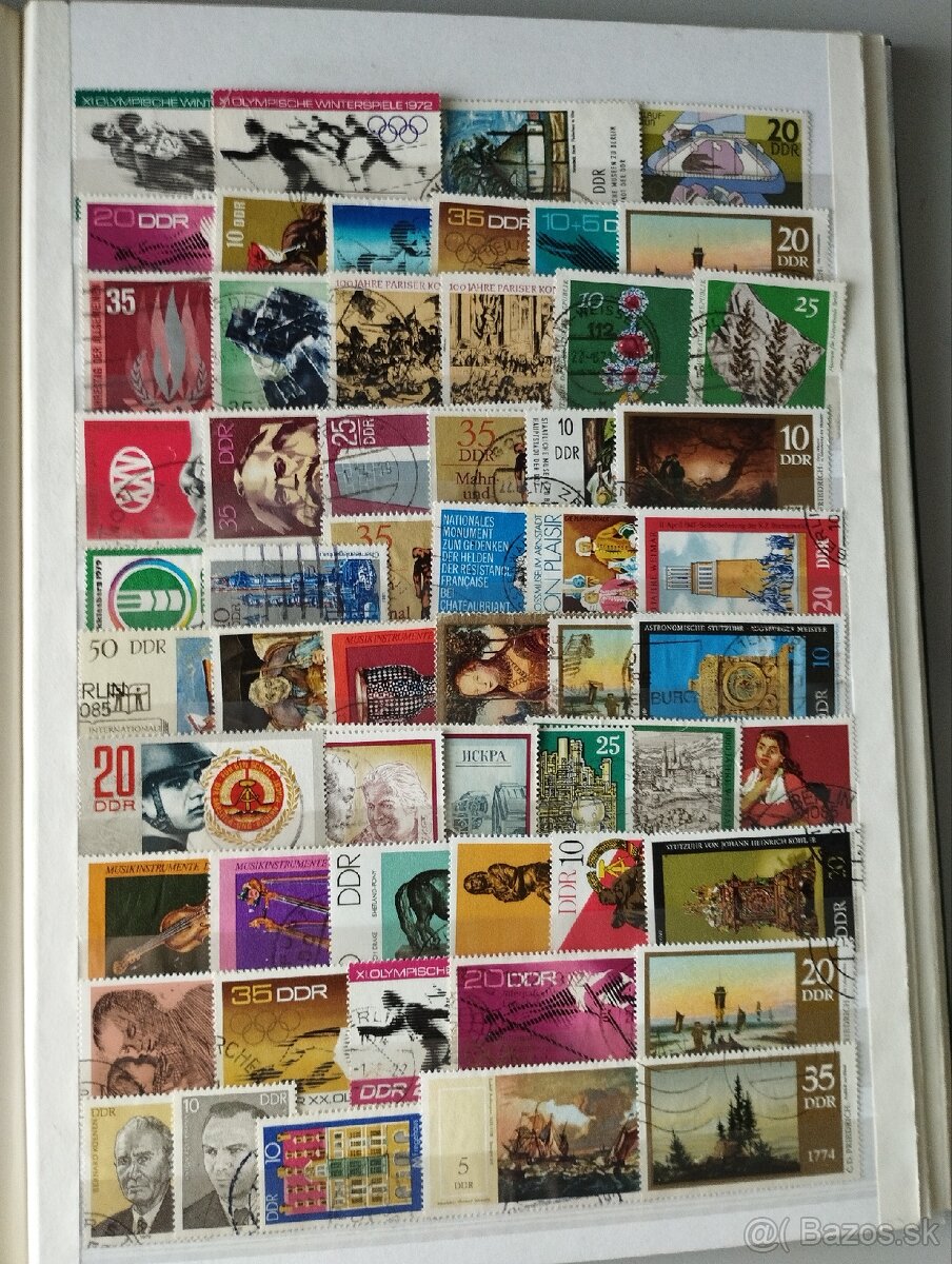 6. Bundes, DDR - Poštové známky