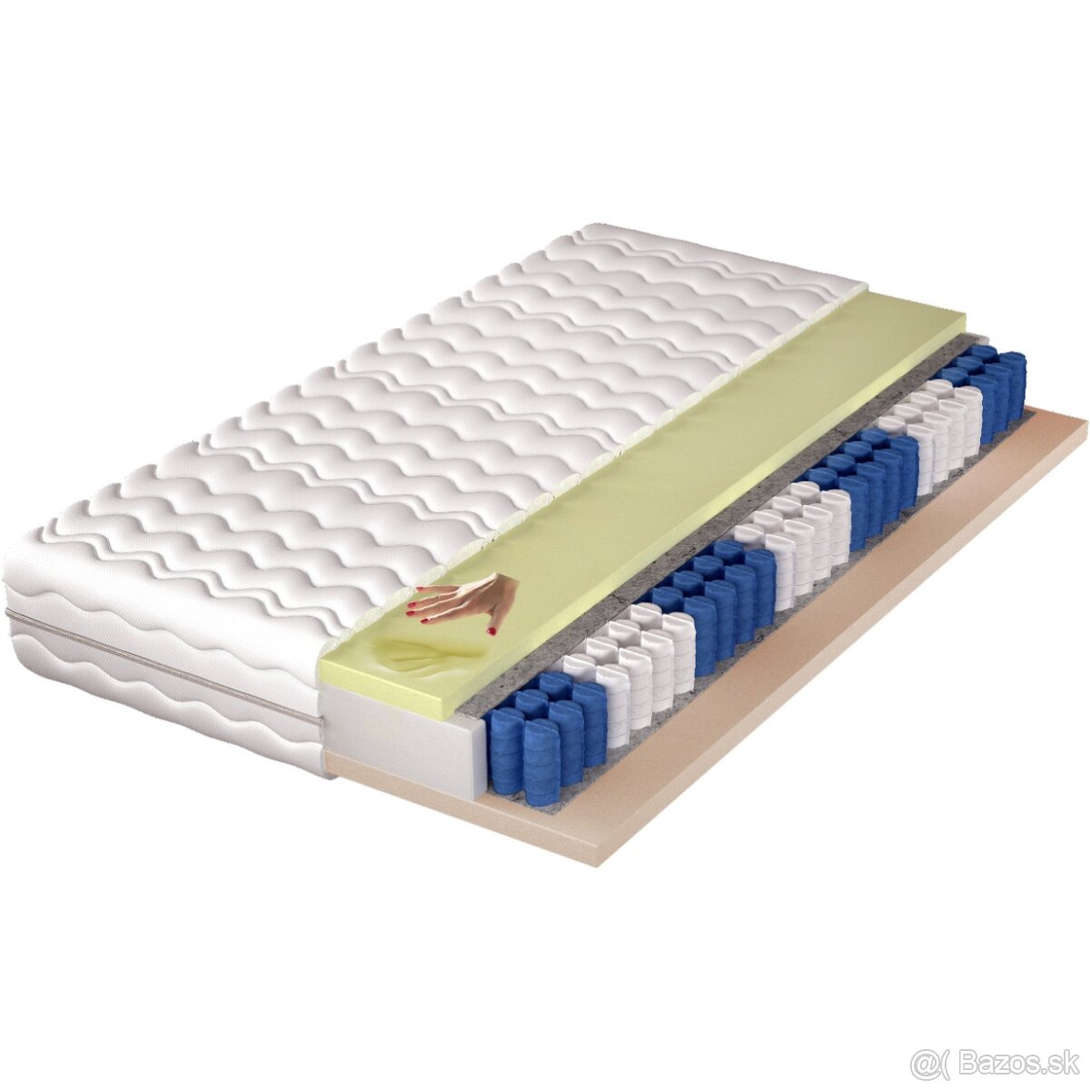 Matrace Mebline CALMA pocket visco 2x 90x200 cm
