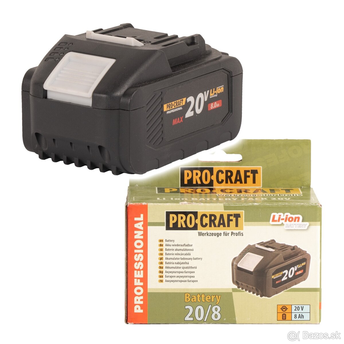 Akumulátor 20V Li-ion, 8000mAh Procraft 20/8