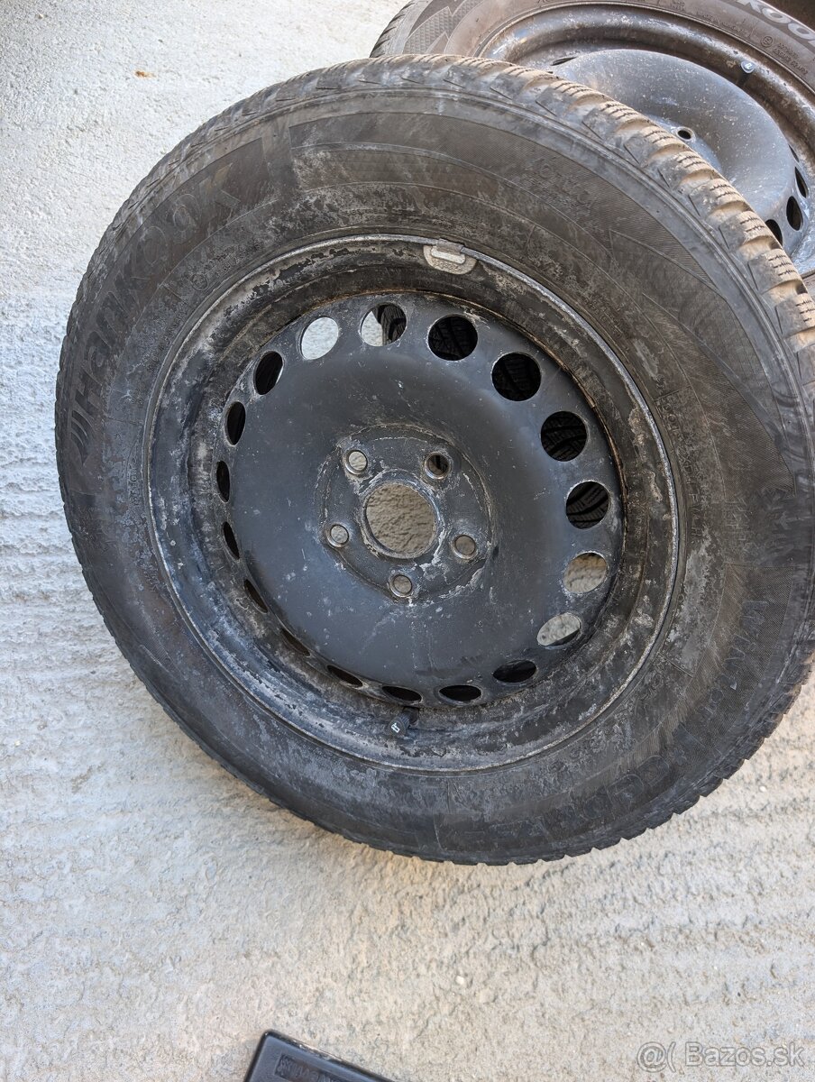 plechove disky 5x112 plus zimne pneu 195/65 r15 hankook