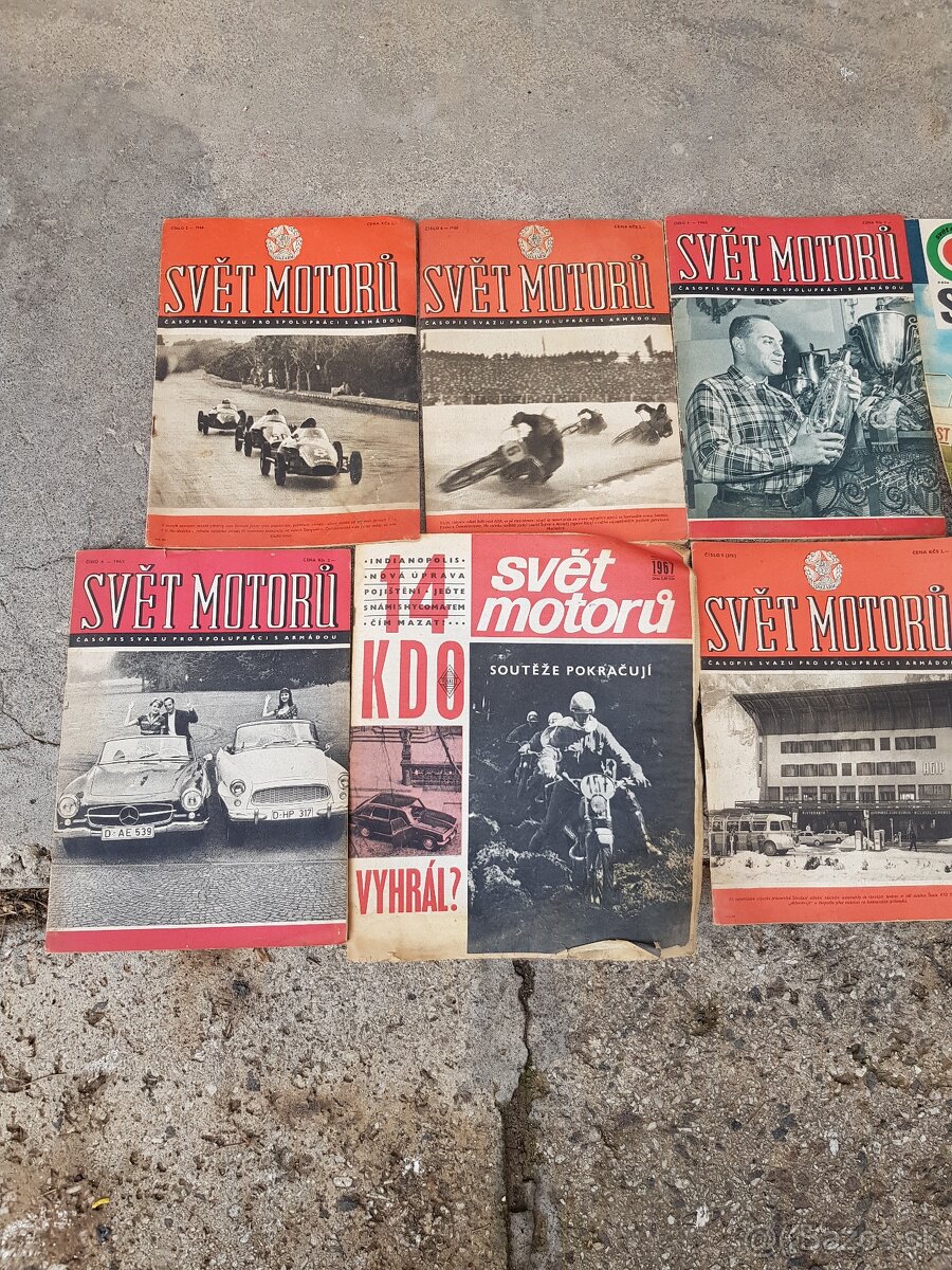 Predam časopisy  svet motoru 1960 az 1978 pre zberatelov
