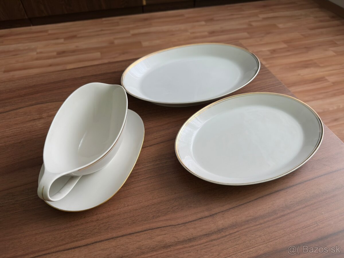 Sada omáčková misa a 2 taniere, TOP STAV