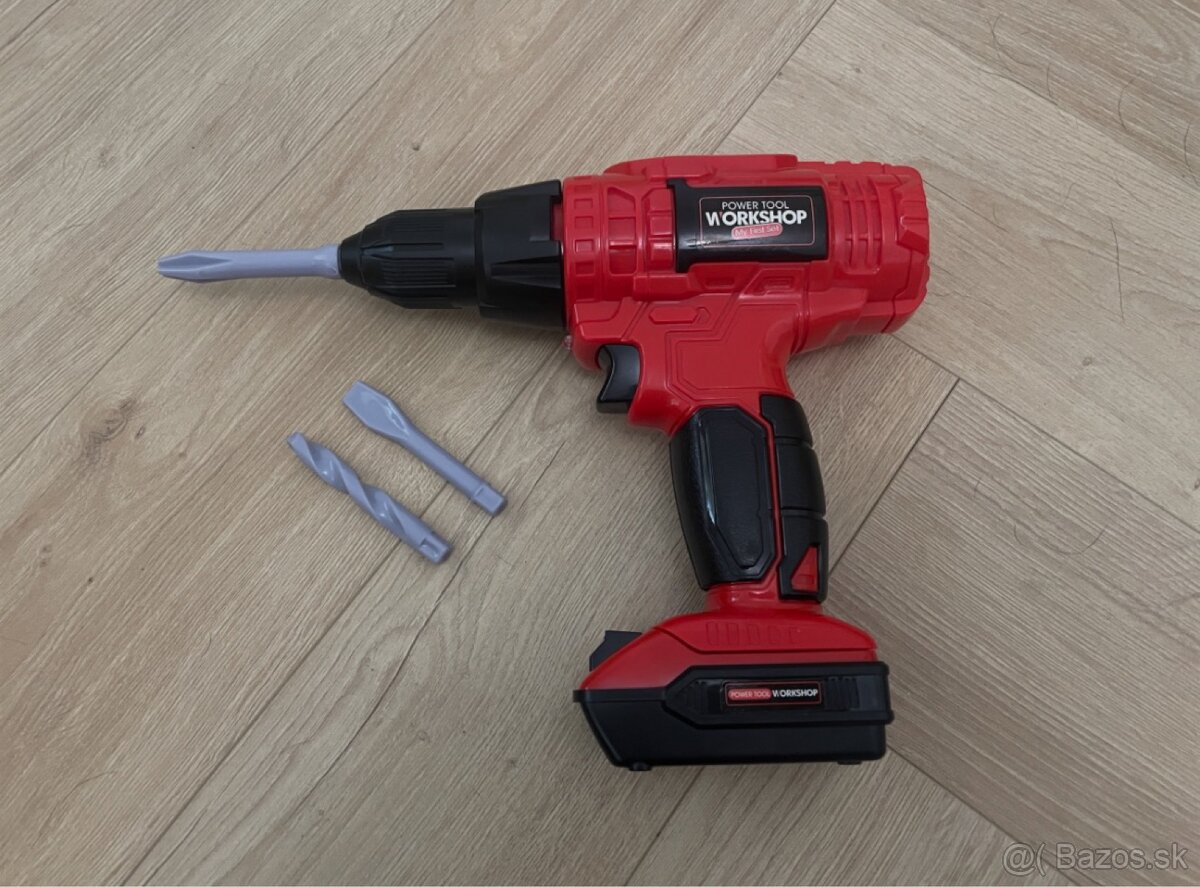 Detská vŕtačka na baterky s nástavcami