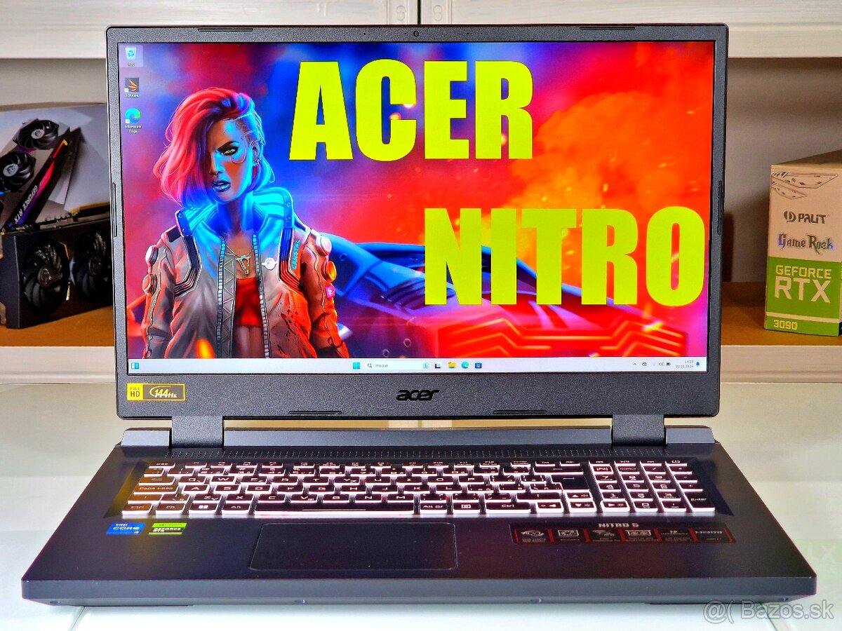 Herný notebook ACER NITRO | RTX 4060 140W | DDR5 | ZÁRUKA
