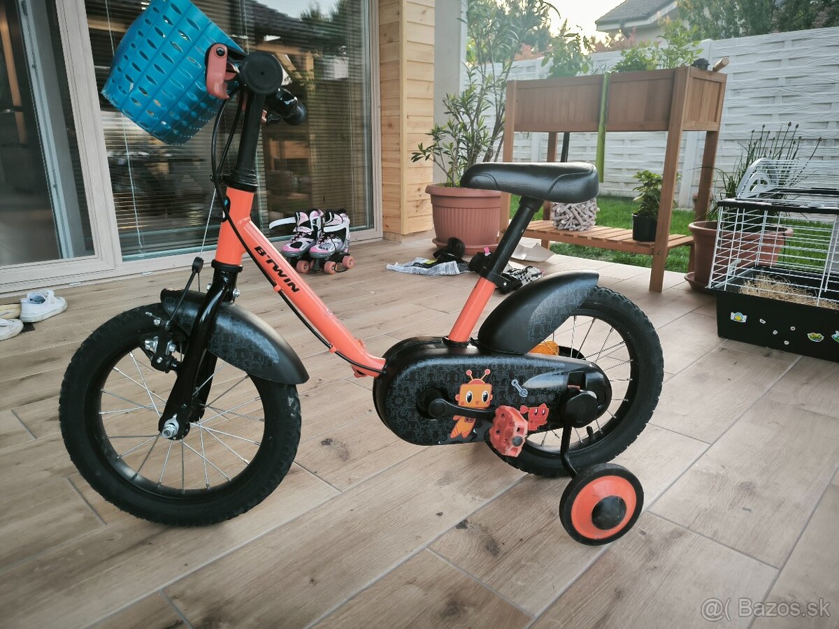 Predám detský bicykel B Twin veľkosť 14