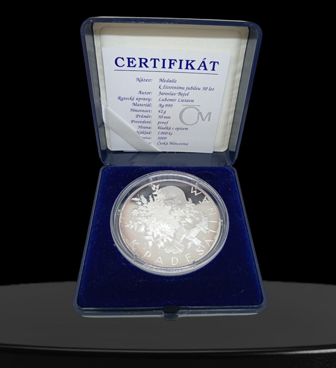 Stříbrná Medaile k životnímu Jubileu Proof