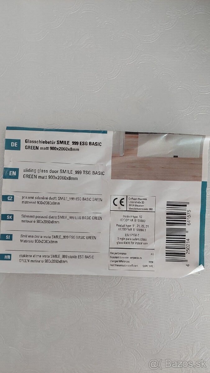 Interiérové sklenené posuvné dvere