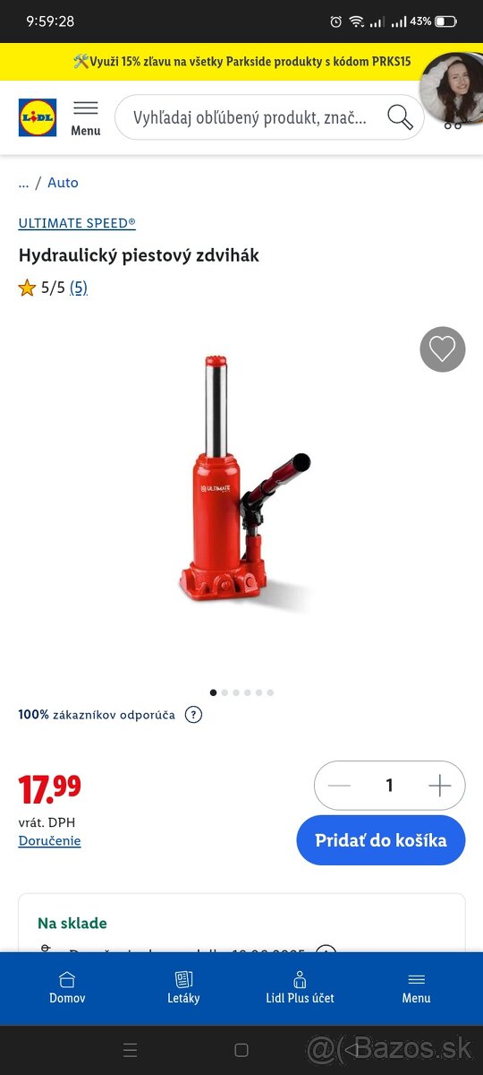 Hydraulický zdvihák 5t