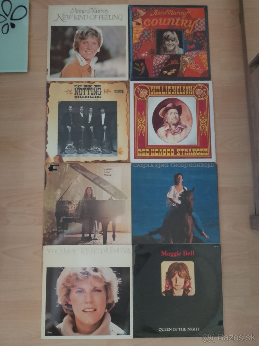 Predám LP platne W.Nelson,A.Murray,Bell.