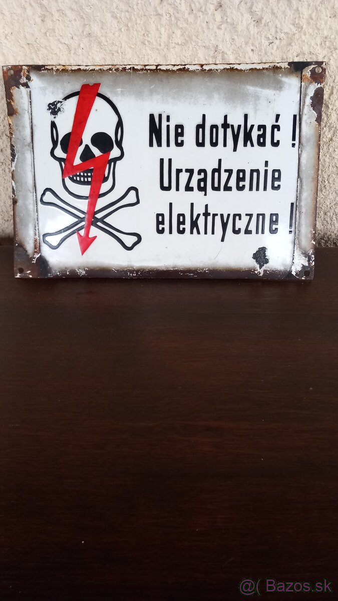 Stará smaltovaná cedula