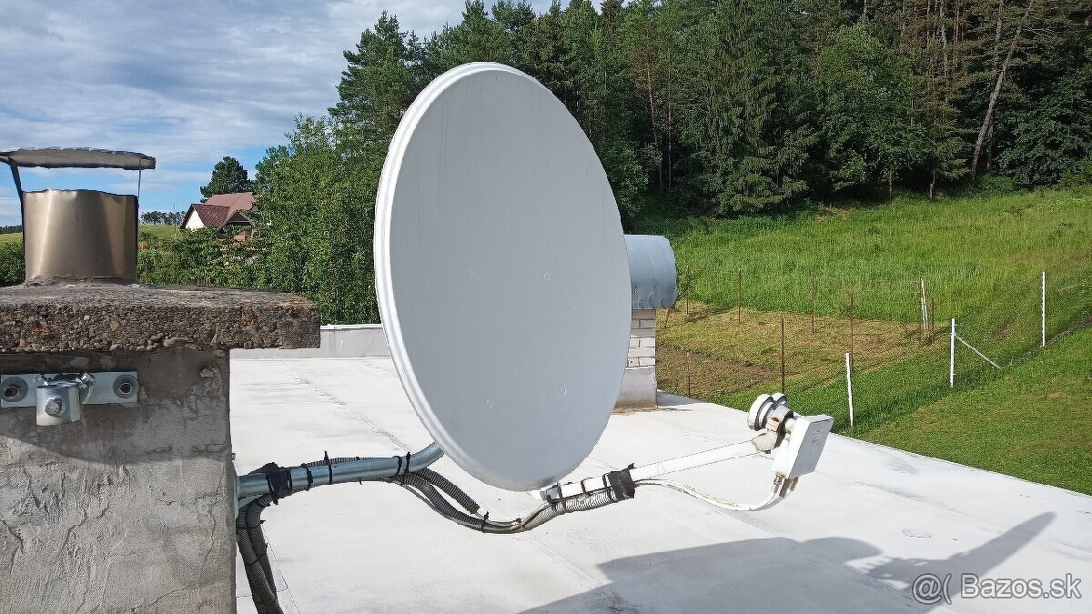 satelitná parabola satelit sirka 60cm s držiakom na stenu