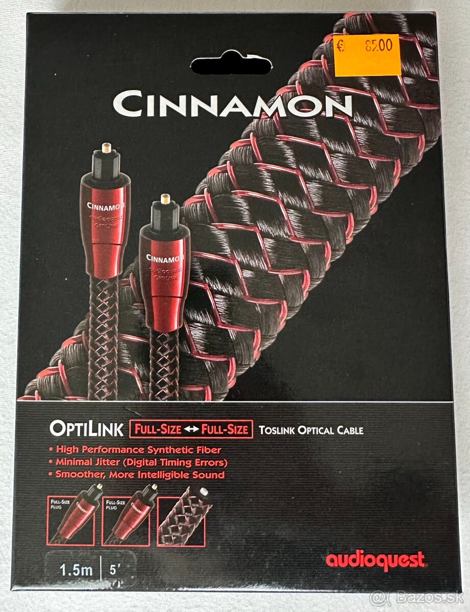 Optický kábel AudioQuest Cinnamon Toslink 1,5 m