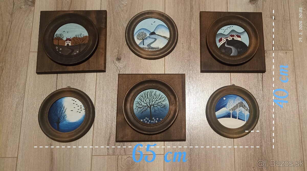 Miniatúry -tempera na plátne