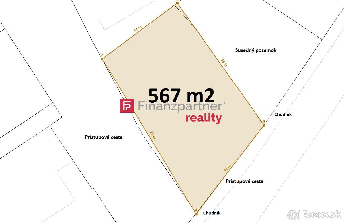 Na predaj stavebný pozemok 567m2 v meste Veľký Meder