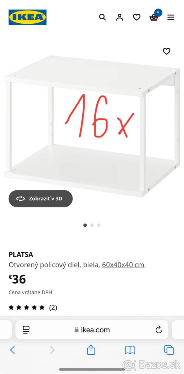 16x IKEA PLATSA 60x40x40cm + DOVOZ ZDARMA