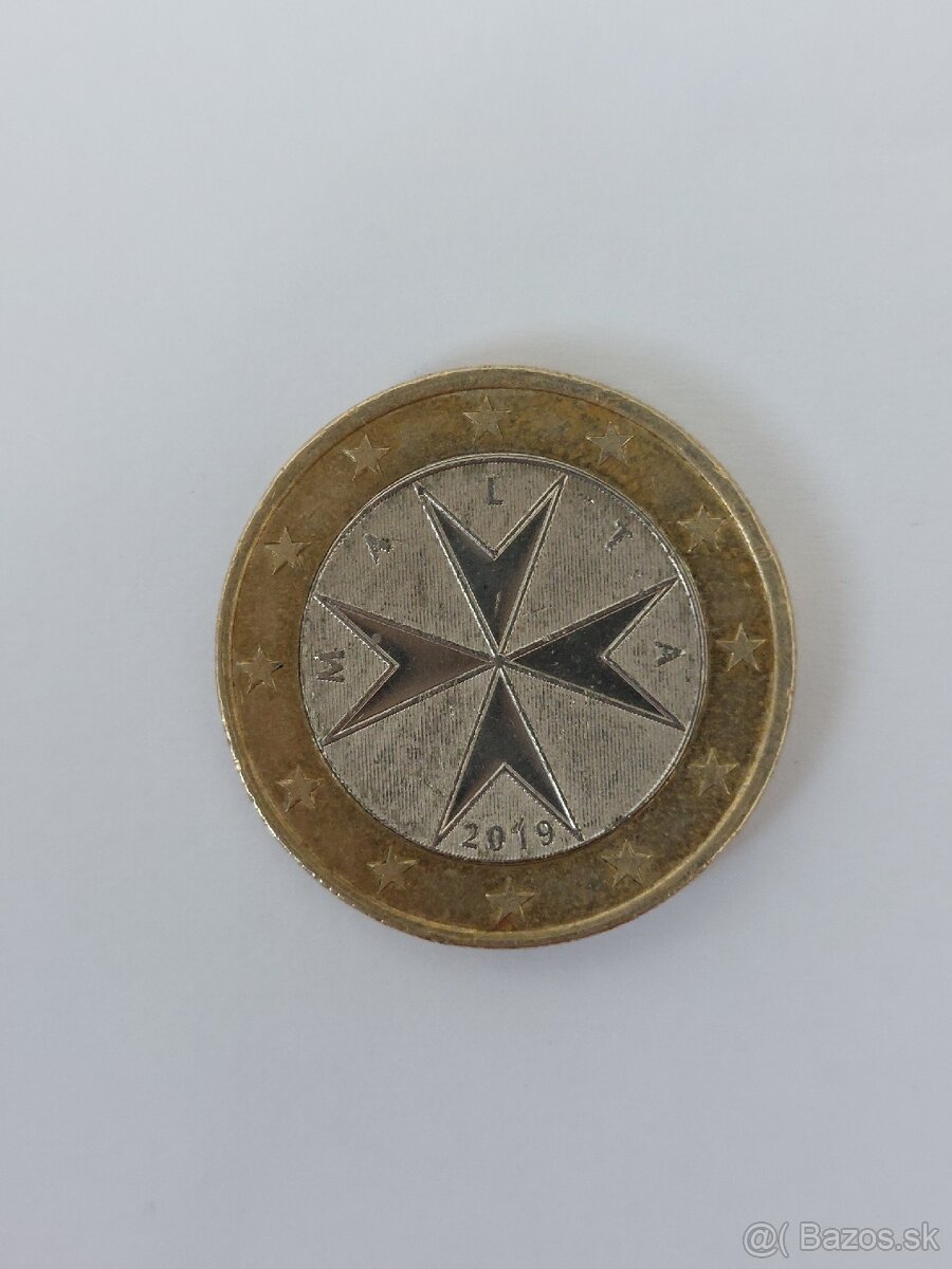 Predam 1 eur. Mincu,Malta 2019,p.F,použita,cena dohodou