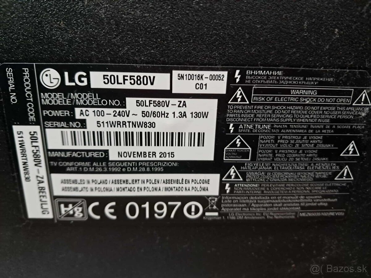 LG smart TV na diely