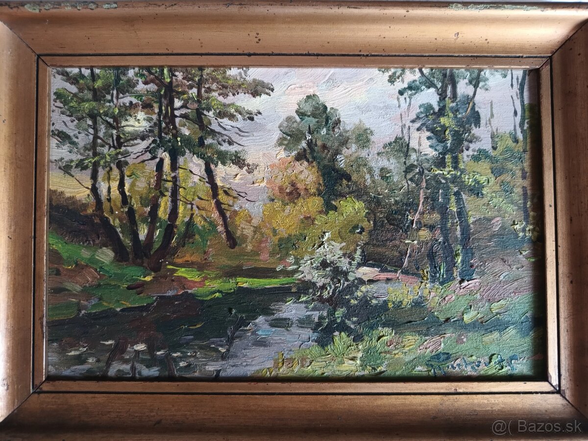 Ferenc Gyurkovits (1876 Budapest- 1968 Lucenec) olejomalba