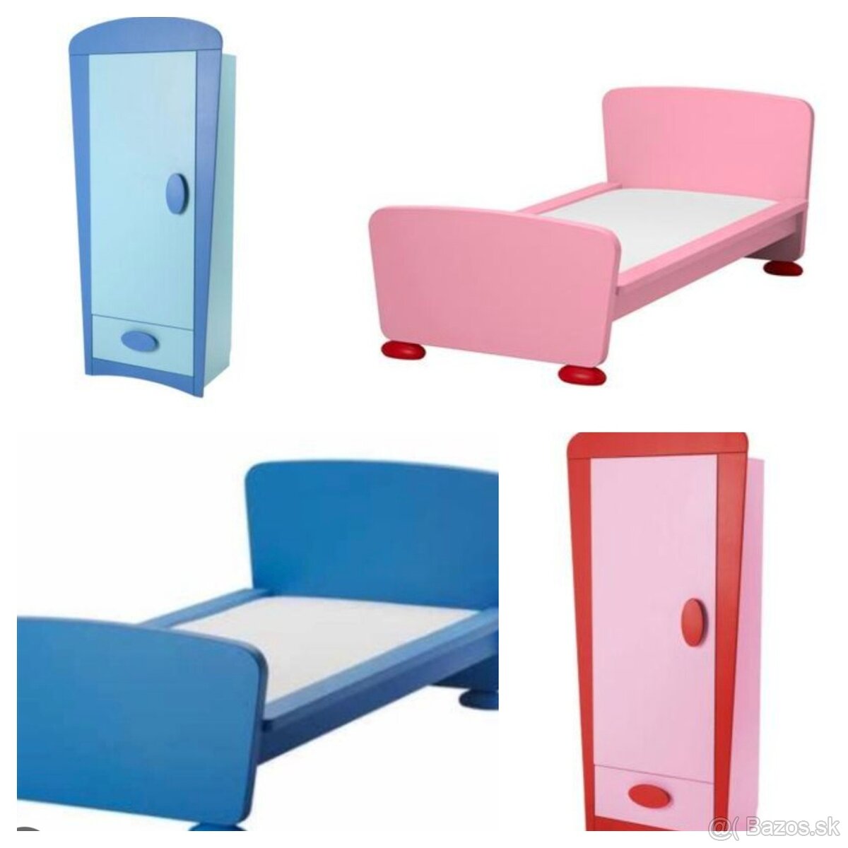 Darujem do detskej izby 2x posteľ a 2x skriňu Mammut ikea