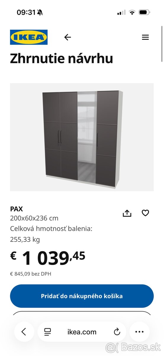 Skriňa ikea PAX