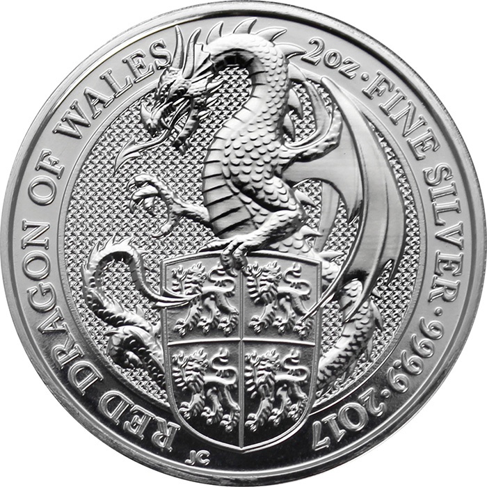Strieborná investičná minca The Queen´s Beasts Red Dragon 2