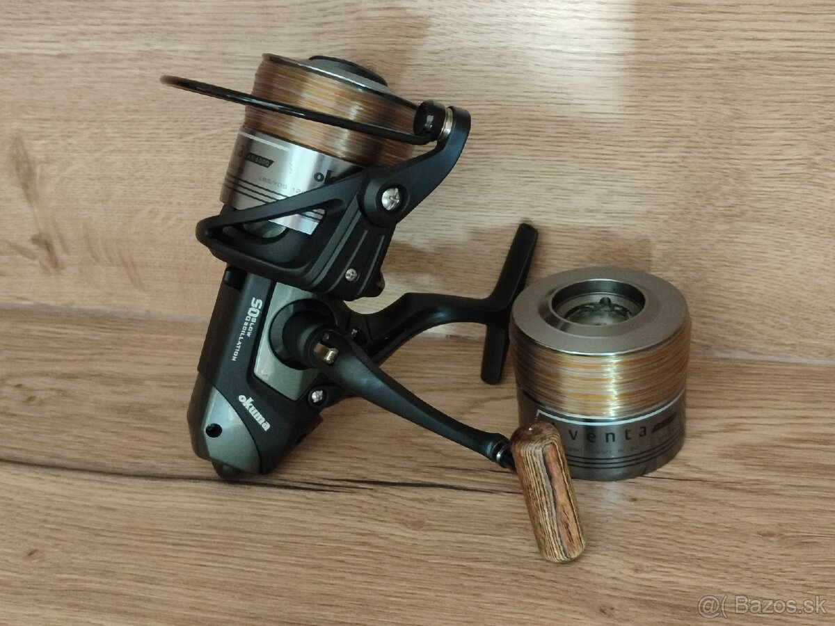 Naviják OKUMA Aventa 6000 + náhradná cievka + 2x nový silon