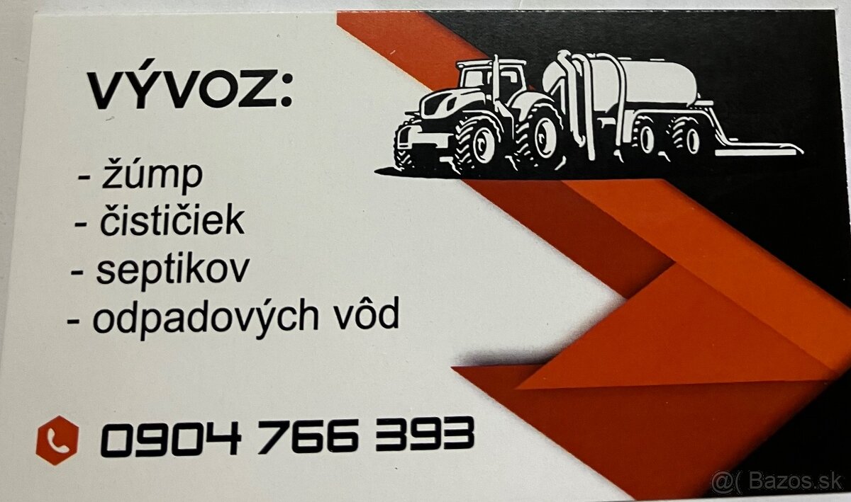 Vývoz žump,čističiek,septikov
