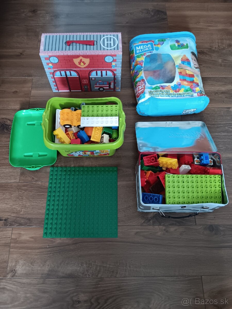 Hračky - lego duplo, stavebnica, hasič