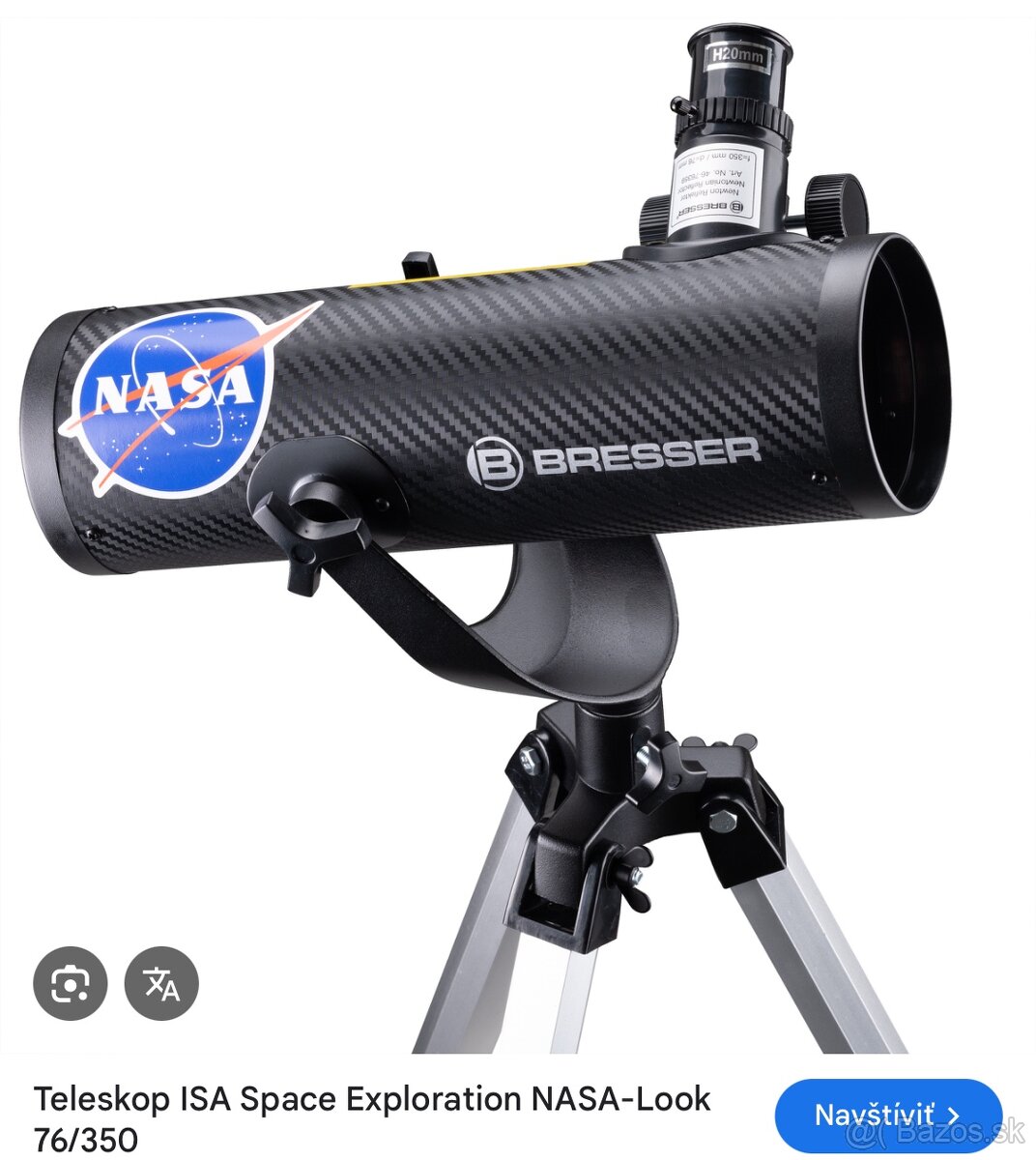 Vesmírny ďalekohľad- teleskop s motívom NASA 76/350