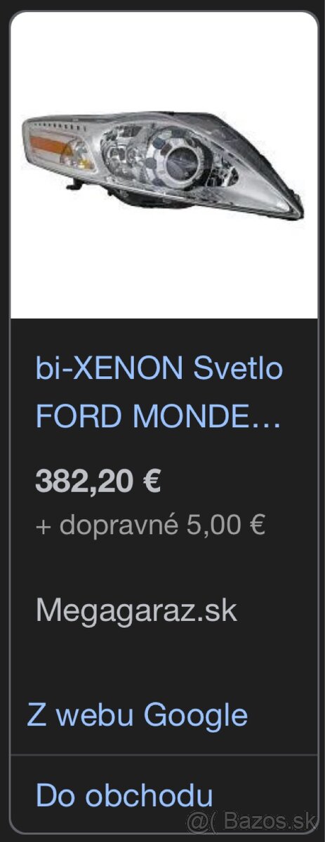 Ford Mondeo mk4 - Ľavé predné svetlo bi-Xenon
