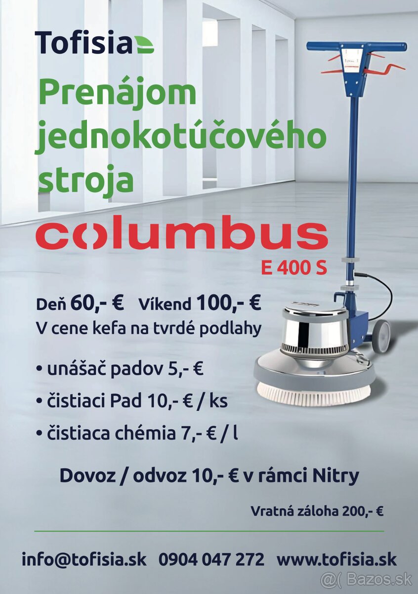 prenájom jednokotučový stroj