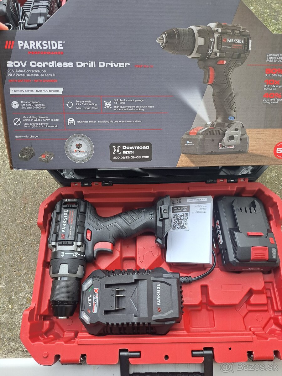 Parkside performance aku vrtací skrutkovač