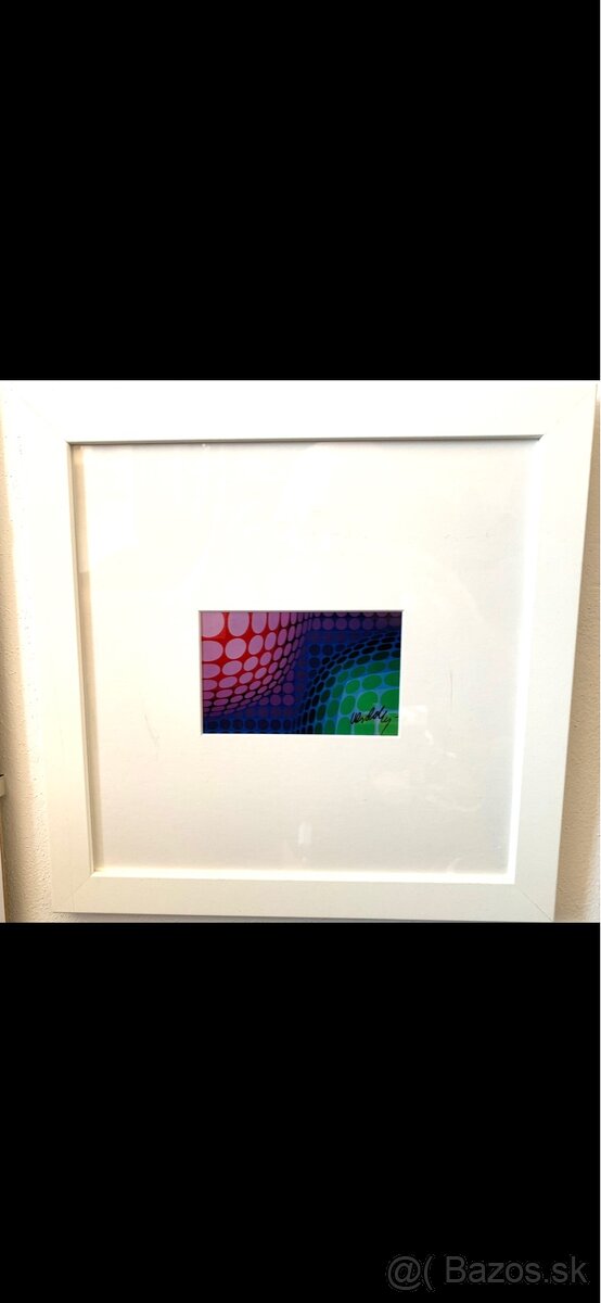 Viktor VASARELY, pohľadnica ( podpis )