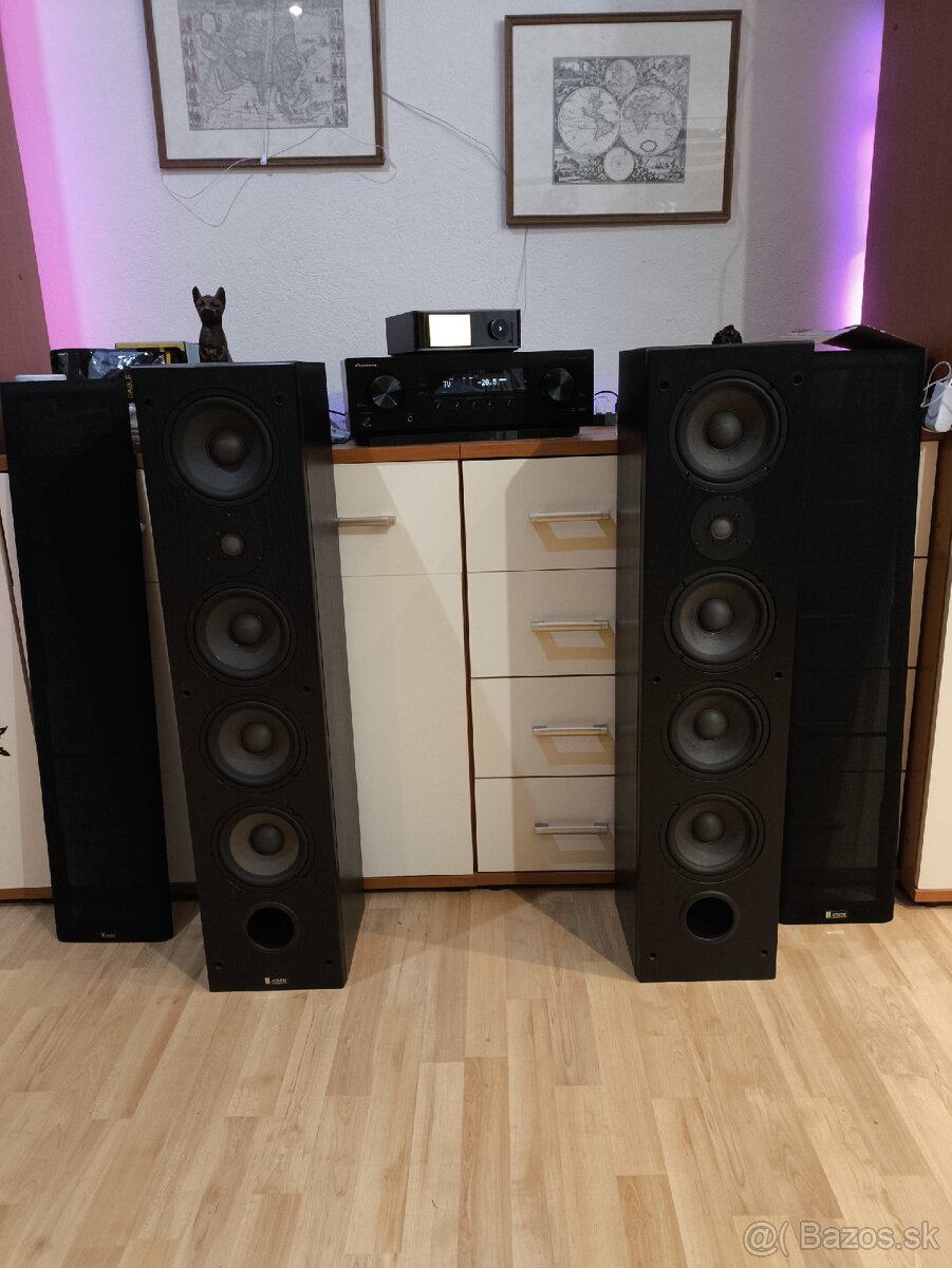 Stĺpové reproduktory BS Acoustic - čierne (pár).