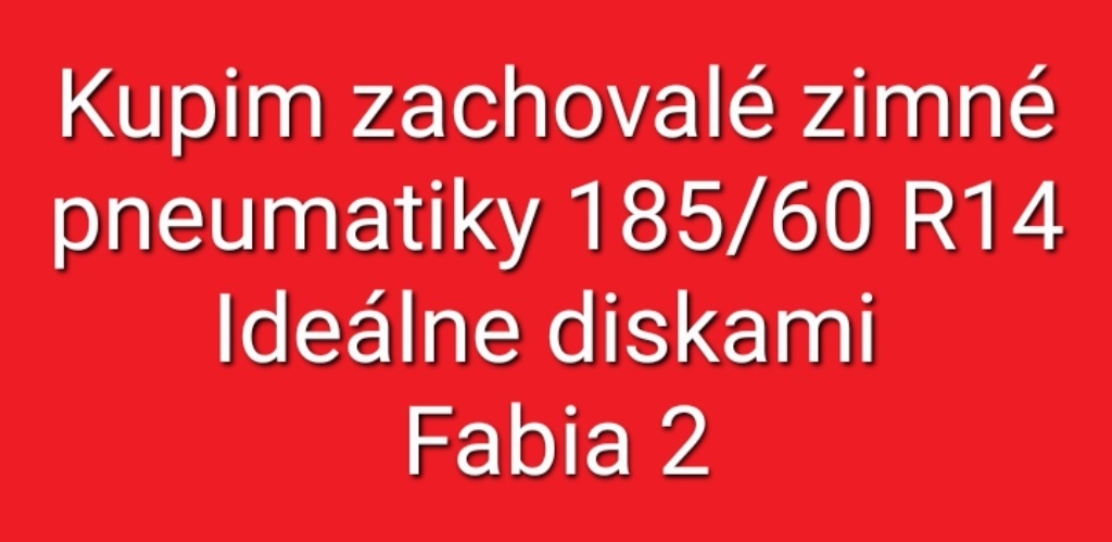 Kupim zimné pneumatiky 185/60 R14