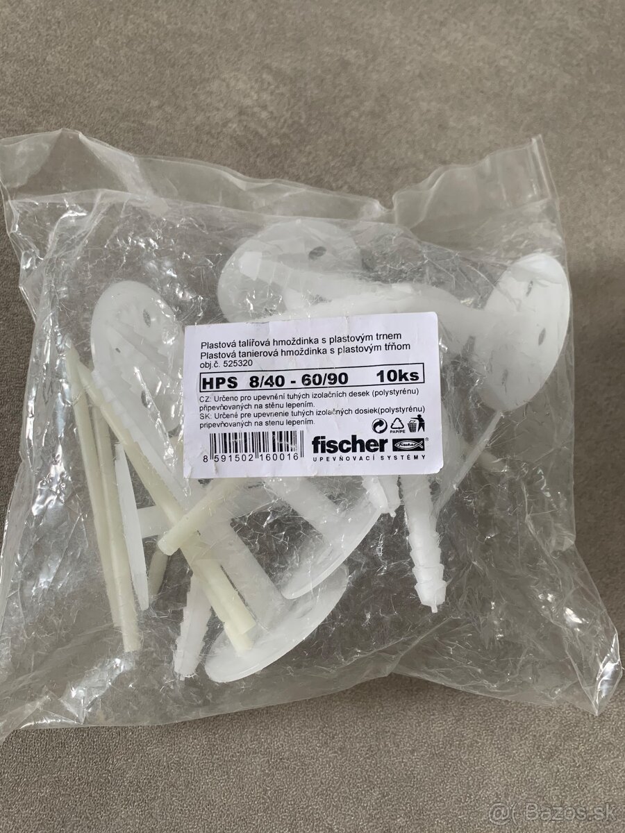 Hmozdinky do polystyrenu Fischer