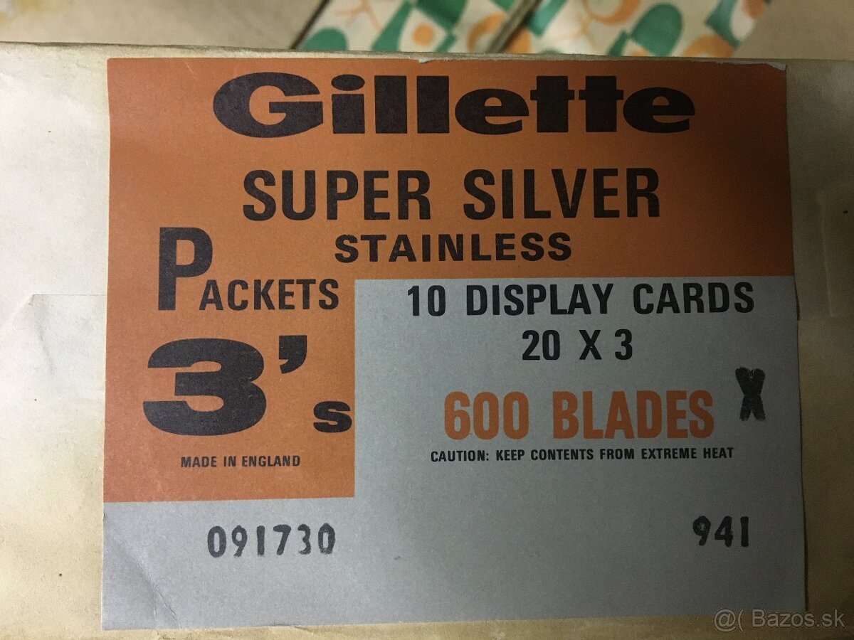 Žiletky Gillette Super Silver (Made in England)600ks