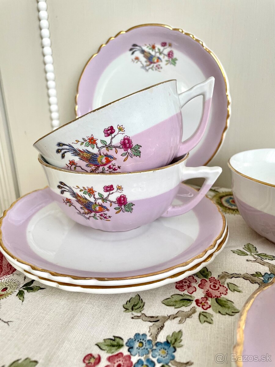 Starožitný porcelánový set na čaj Moulin des Loups