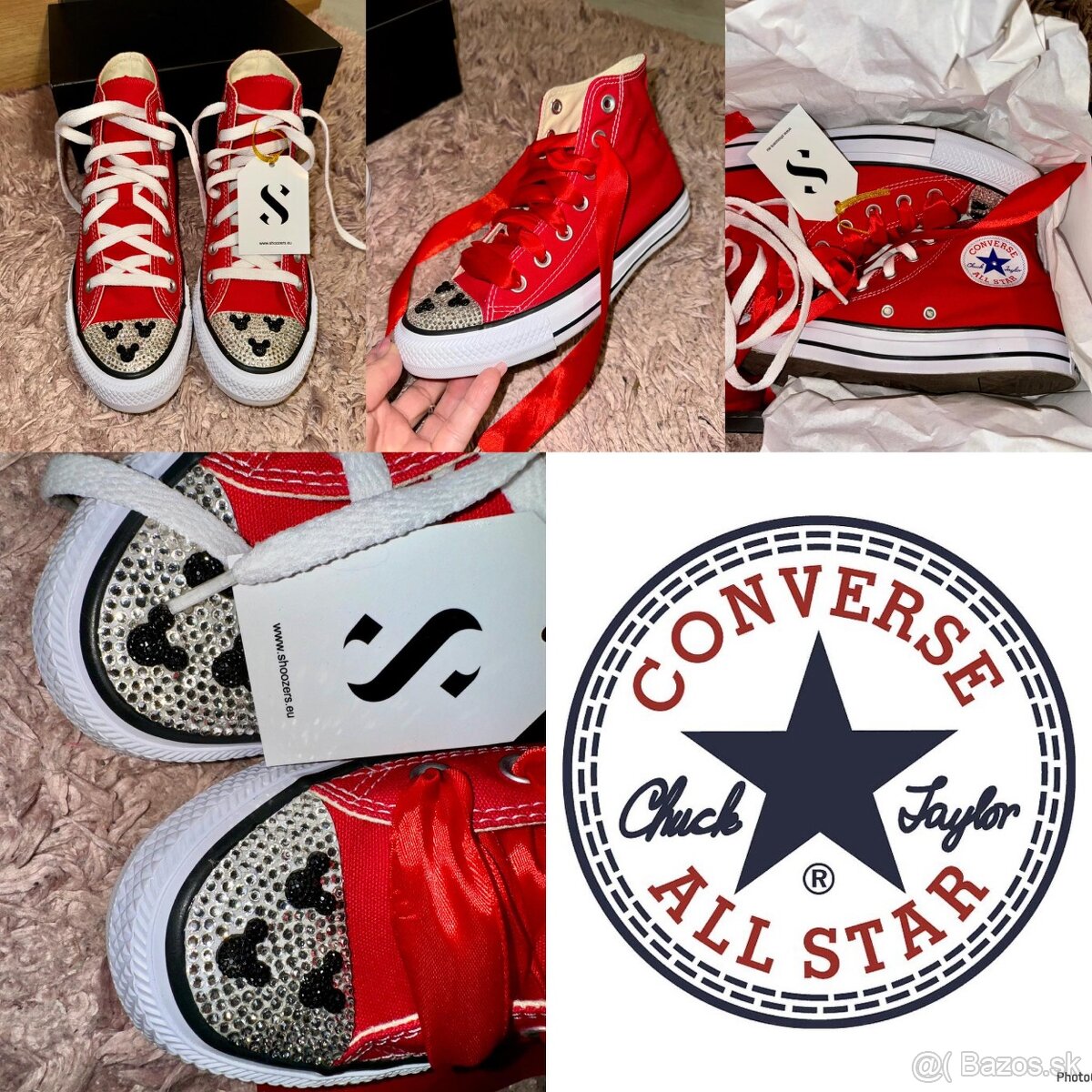 converse original shoozers crystal mickey platenky-tenisky