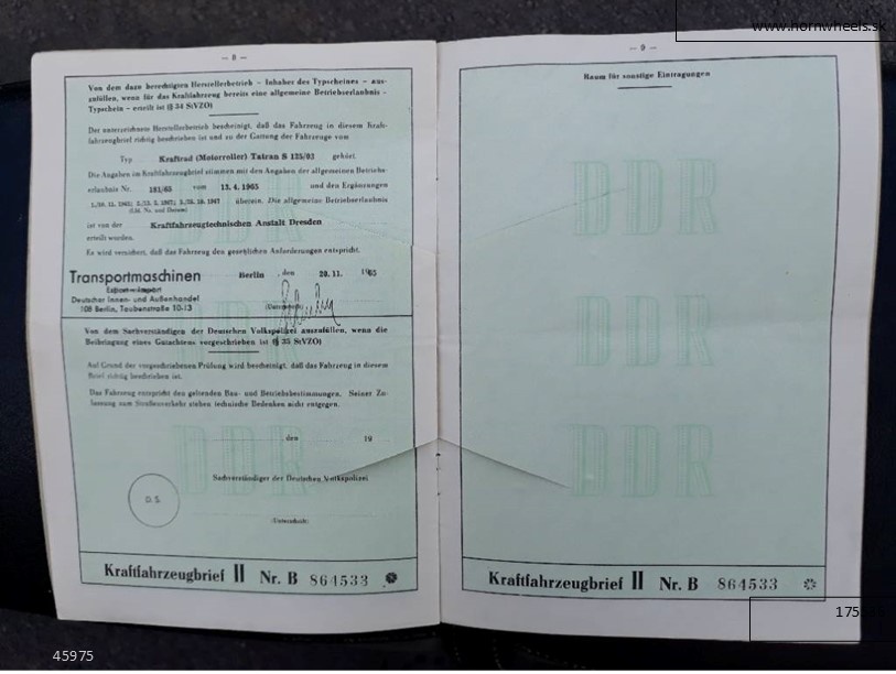 Jawa Tatran Tatra 125 motocykel 1224