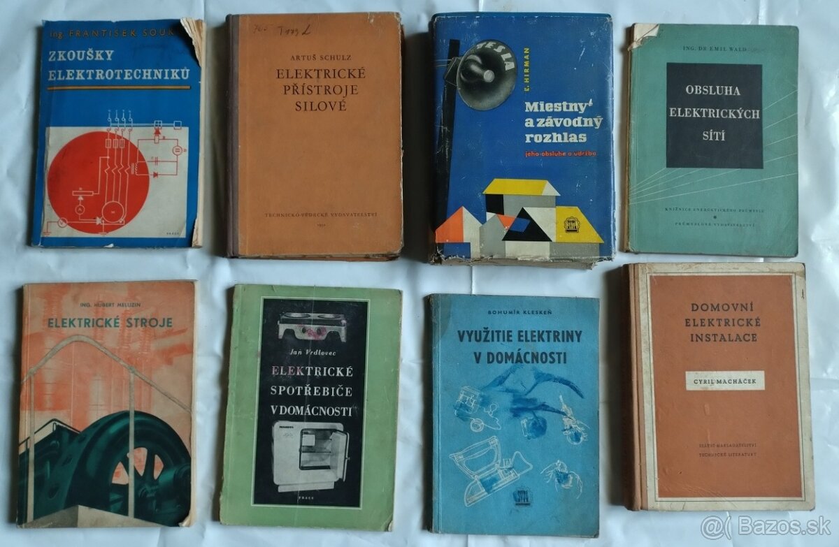 Stará elekrotechnická literatúra z 50. tych rokov