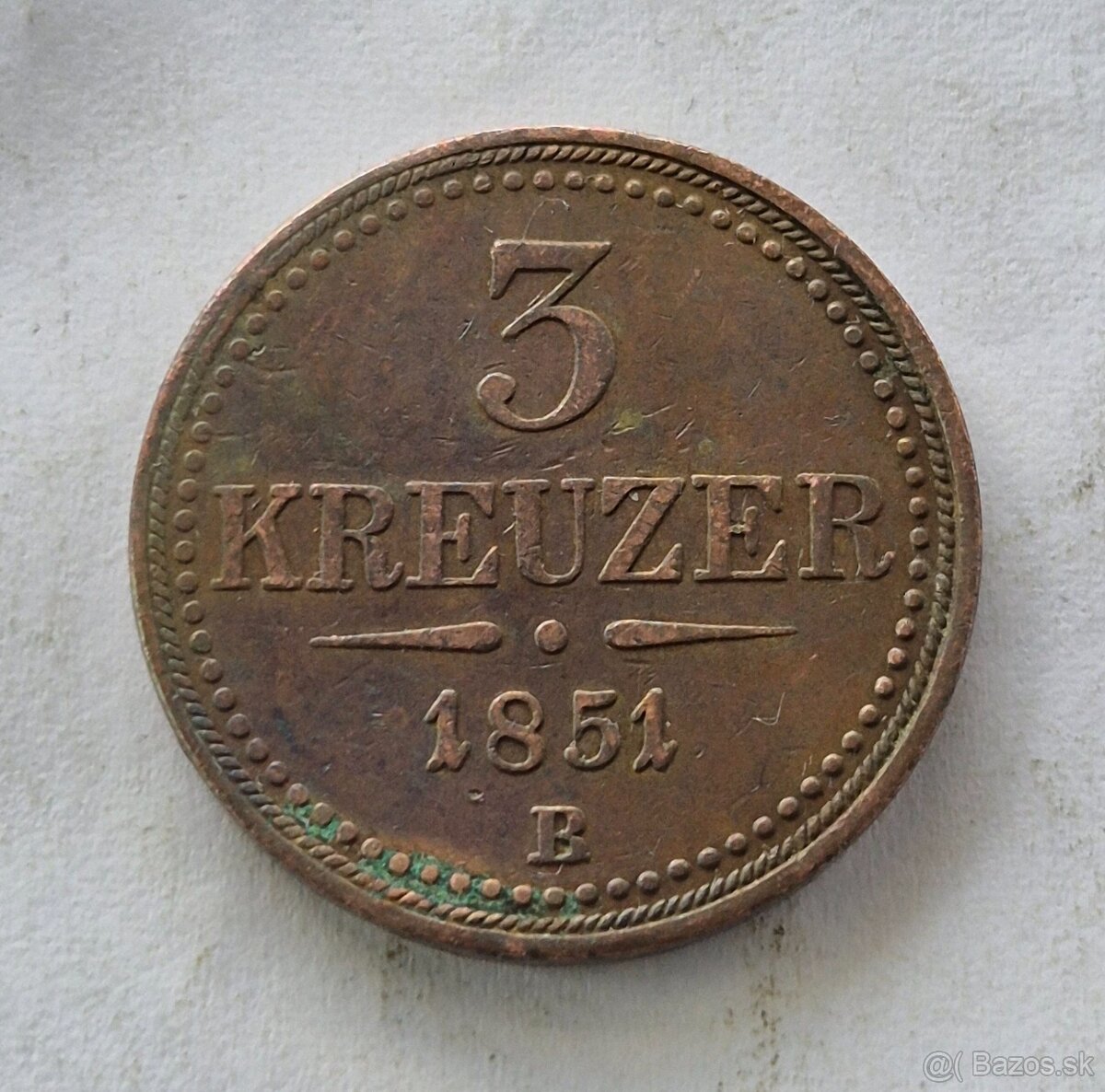 3 Grajciar 1851 B František Jozef I.