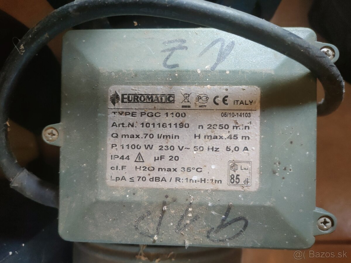 Predam cerpadlo Euromatic PGC1100