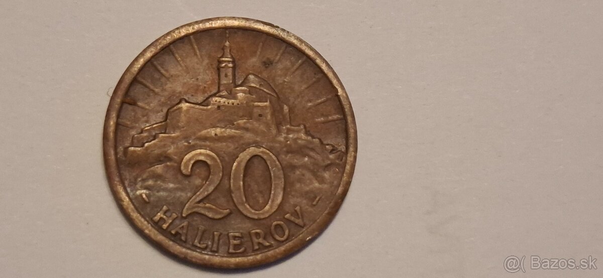 20 Halierov ,Slovenská Republika. Z 1942 roku