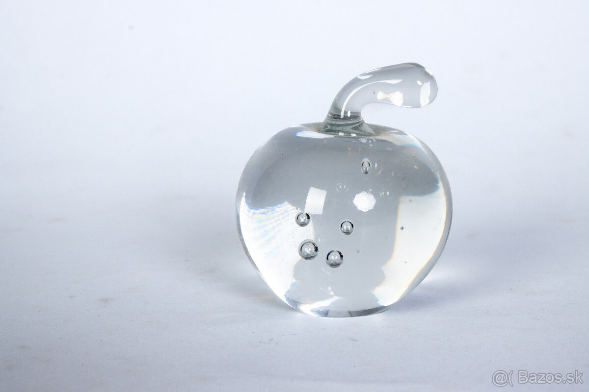 Sklenené jablko - ťažítko - dekorácia