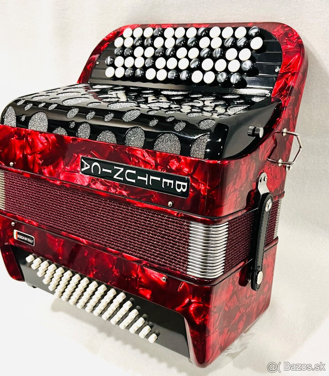 Nový akordeón Beltunica- chromaticky B Griff- 72 BASOVÝ - ná